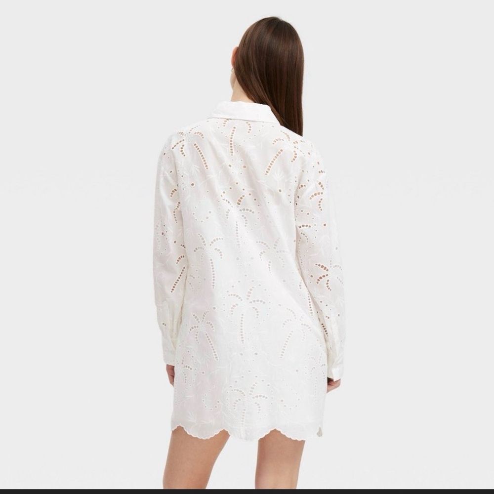 Roller Rabbit X Target White Embroidered Collared Mini Dress - Picture 2 of 4